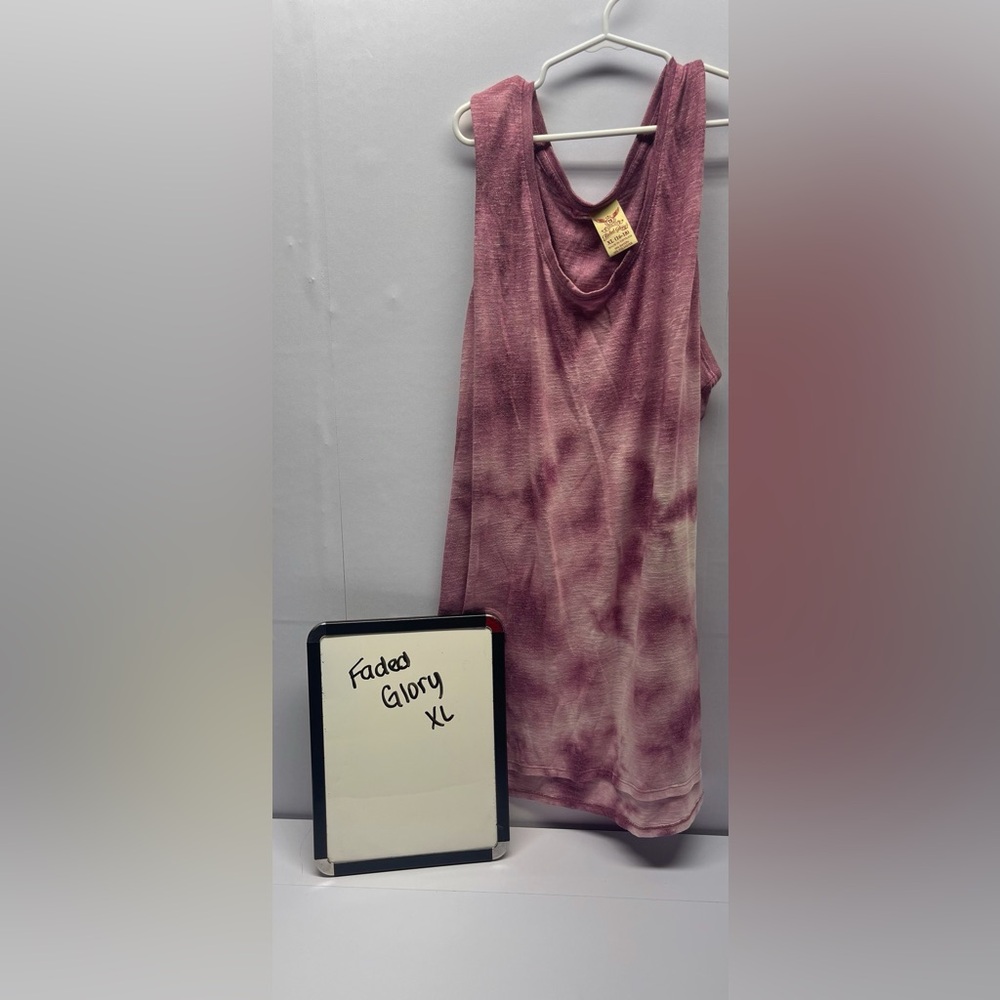 Faded Glory Maroon Tie-Dye Sleeveless Top